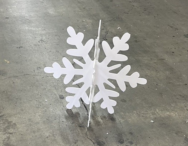 a CNC snowflake